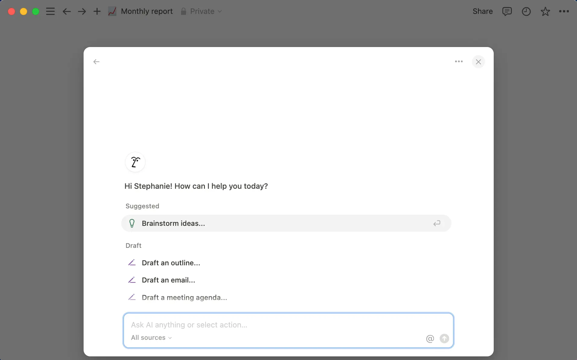 Open Notion AI instantly with keyboard shortcuts: Shift+Cmd+J (Mac) or Shift+Ctrl+J (Windows)
