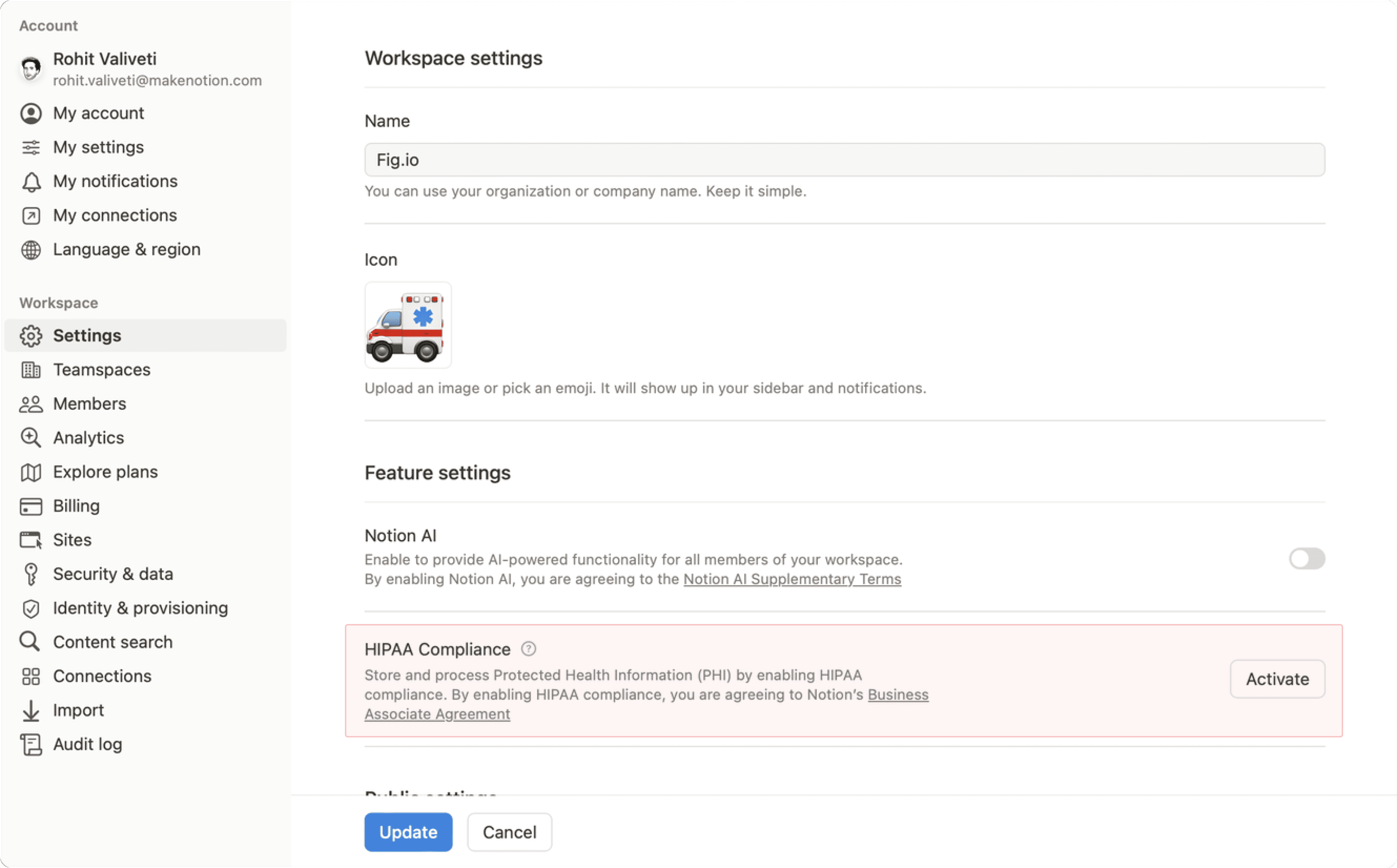 hc: enable hipaa compliance