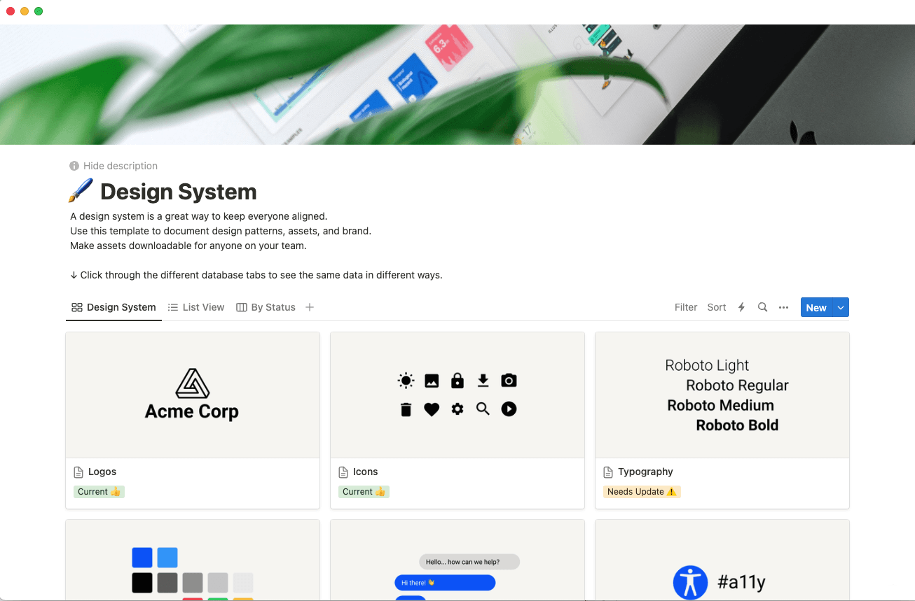 design system template