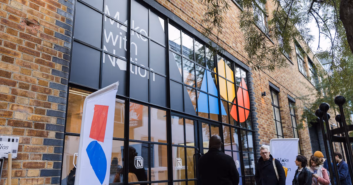 Make with Notion Showcase London: Outside