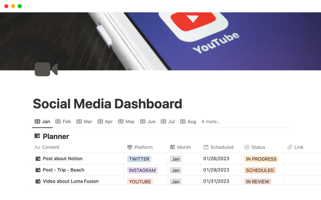 Social Media Dashboard