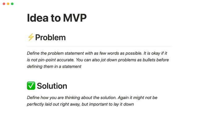 Idea to MVP