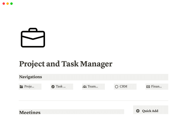 Project and Task Manager